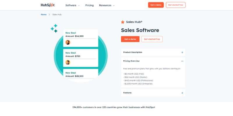 HubSpot All-in-One Sales Management Software