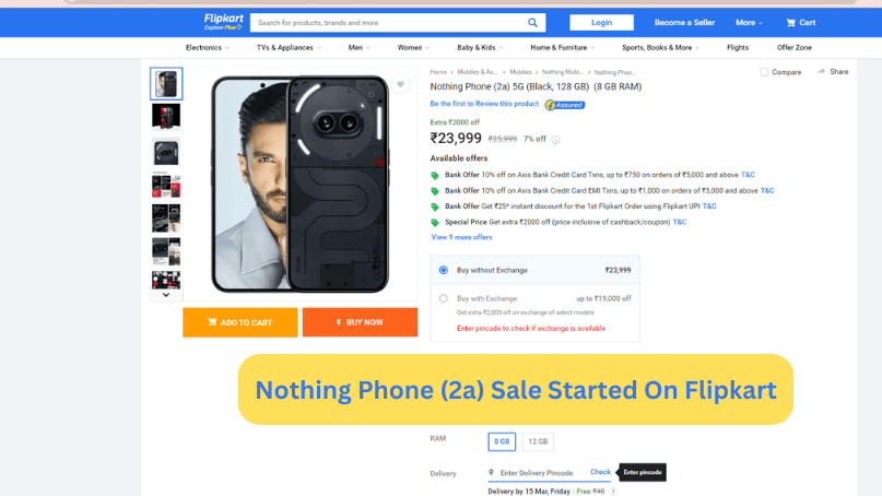Nothing Phone (2a) Sale Started On Flipkart